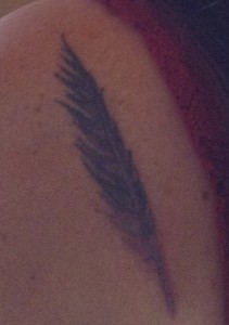 feather tattoo crop